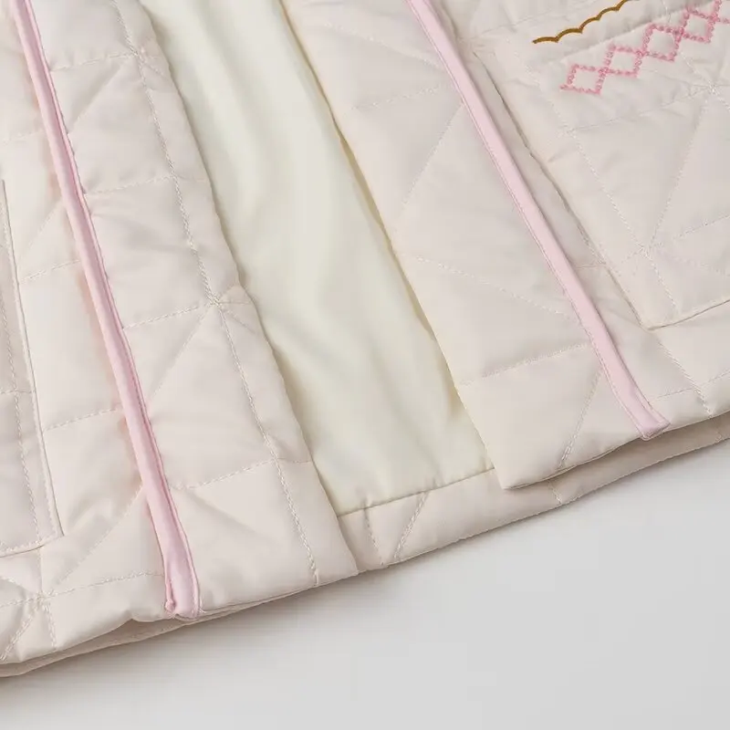 Gypsylady Boho Floral Chic Padded Jacket Cardigan Floral Embroidery Pocket Autumn Spring Long Sleeve Women Lady Streetwear Coats