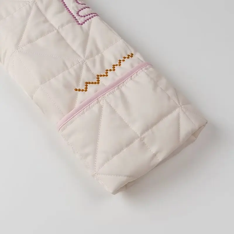 Gypsylady Boho Floral Chic Padded Jacket Cardigan Floral Embroidery Pocket Autumn Spring Long Sleeve Women Lady Streetwear Coats