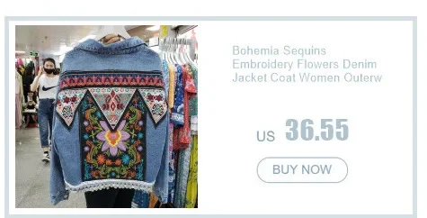 Boho Letter Embroidery Patch Splice Holes Big Pocket Denim Jacket Women Vintage Blue Streetwear Hip Hop Style Female Jeans Coat