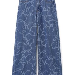 Women’s Vintage Floral Print Wide Leg Palazzo Pants