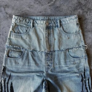 2025 retro double waist beading embroidery jeans y2K men women high street hip hop fashion casual couple wide-leg denim pants 8 36801 vnpoxr