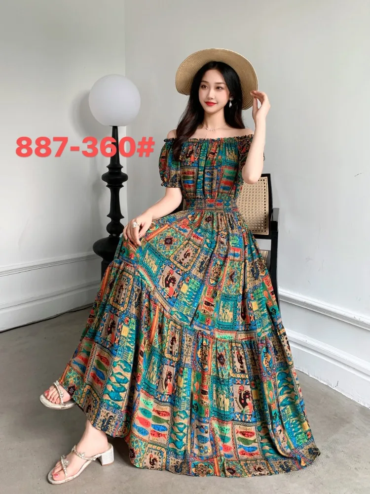 Indian Dress Summer Beach Holiday Women Clothes Long Maxi Vintage Sexy Korean Prom Casual Boho Bohemian Floral Robe Vestidos