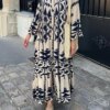 Boho Summer Maxi Dress Women 2025 Vintage Buttons Long Sleeve Elegant Holiday Beach Long Loose Dresses Female Casual Vestidos