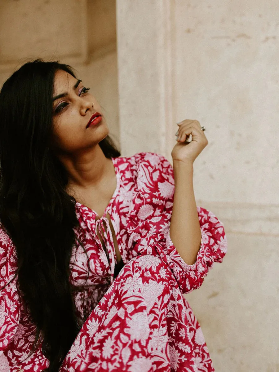 Women Bohemian Floral Print Maxi Dress Elegant 3/4 Sleeve O Neck Lace Up Loose Midi Dress Casual Vacation Beach Sundress 2023 Women Bohemian Floral Print Maxi Dress Elegant 3/4 Sleeve O Neck Lace Up Loose Midi Dress Casual Vacation Beach Sundress 2023