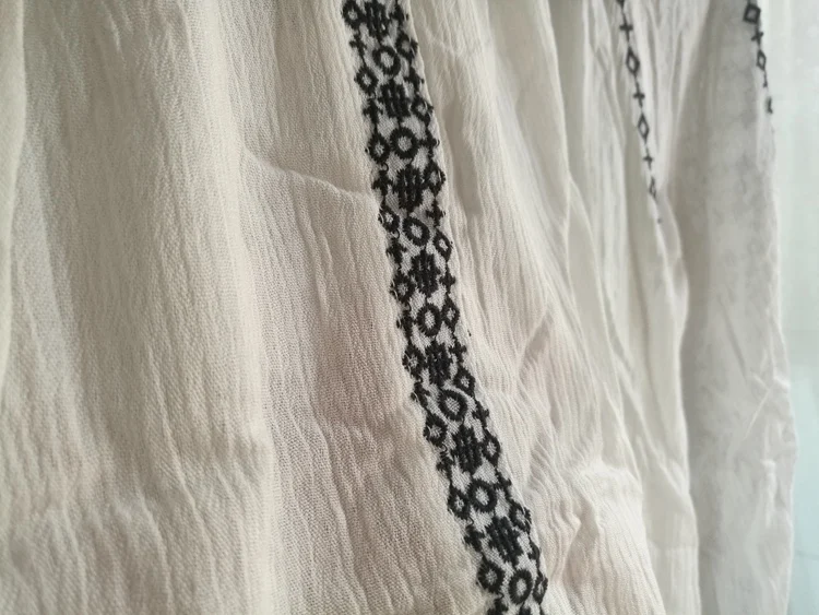 Khale Yose Long Sleeve Ethnic Dress Tassels Boho Hippie Chic Women Embroidery Dress Cotton Gypsy Vintage Dresses Womens Tunic