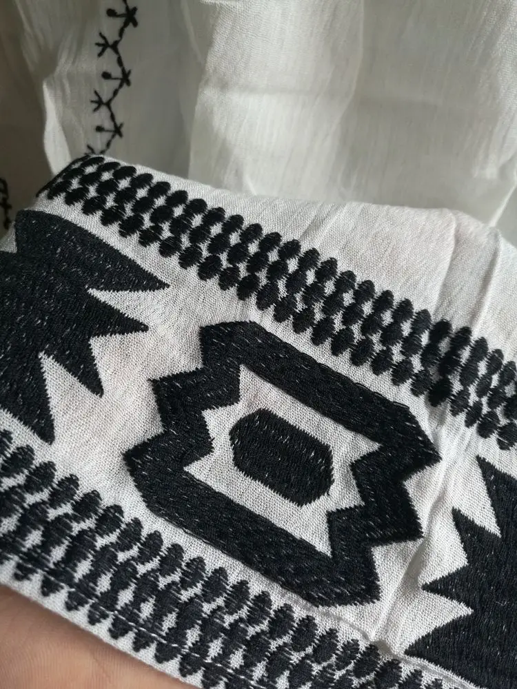 Khale Yose Long Sleeve Ethnic Dress Tassels Boho Hippie Chic Women Embroidery Dress Cotton Gypsy Vintage Dresses Womens Tunic