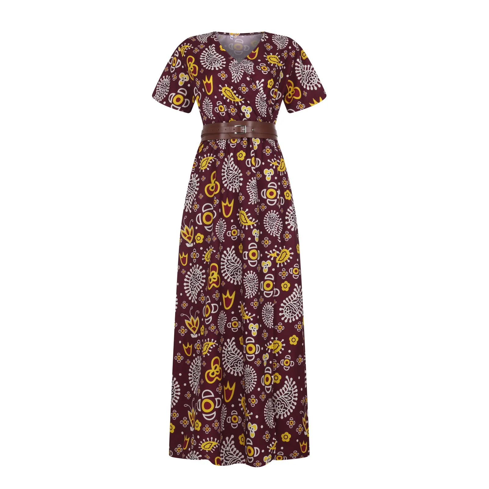 Long Dress for Women 2024 Summer Beach Bohemian Dresses Vestido Casual Robe Female Clothing Y2K Floral Skirt Elegant Maxi Dress