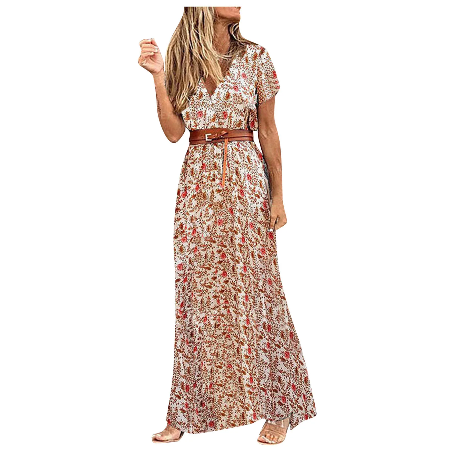 Long Dress for Women 2024 Summer Beach Bohemian Dresses Vestido Casual Robe Female Clothing Y2K Floral Skirt Elegant Maxi Dress
