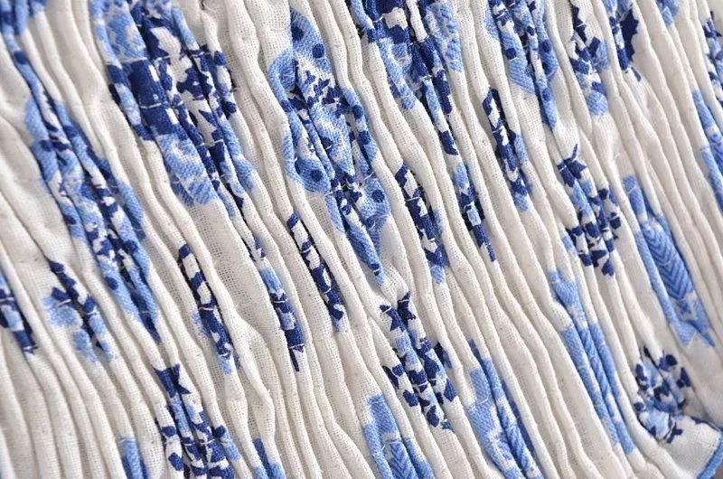 Blue Floral Embroidey Summer Beach Dress Women Casual Holiday Bohemian Dress Boho Sundress Maxi Long Vestidos Fashion Clothes