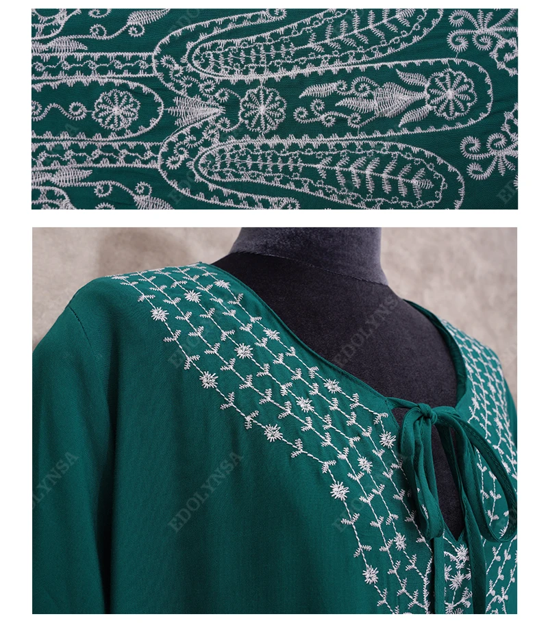 2025 Indie Folk Lace Up V-Neck Batwing Sleeve Summer Beach Dress  Tunic Women Beachwear kaftan Maxi Dress Robe Sarong Q775