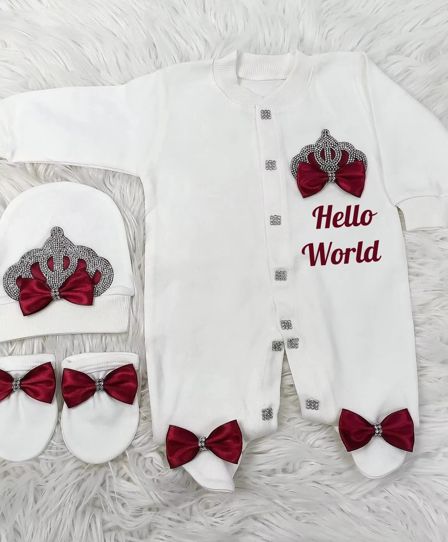 Dollbling Pearly Crown Boho Birthday Girl Outfit with Pink Angel Wings French Lace Bodysuit Cake Smash Shirt Set for Nursery