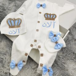 Pearly Crown Boho Birthday Girl Outfit Set