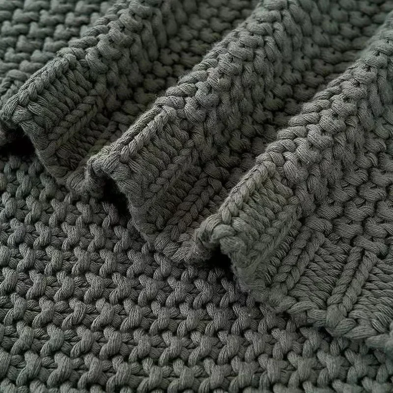 Bohemian Knitted Newborn Photography Blanket Tassel Sofa Office Shawl Soft Yarn Breastfeeding Set and Baby Photography Props