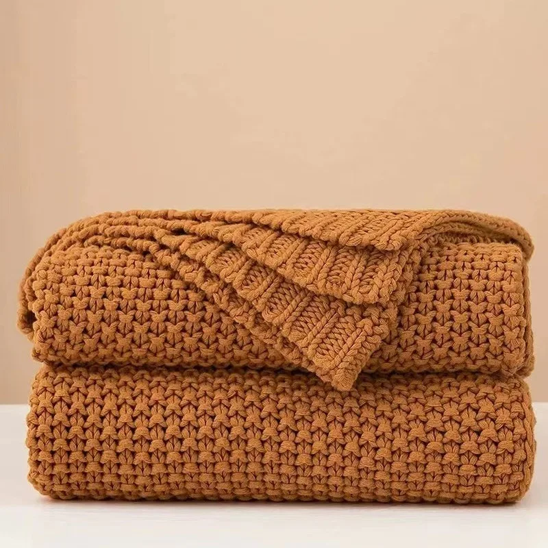 Bohemian Knitted Newborn Photography Blanket Tassel Sofa Office Shawl Soft Yarn Breastfeeding Set and Baby Photography Props