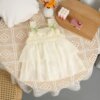 2026 Summer New 0-2Y Baby Girl Sleeveless Romper Dress Princess 3D Bow Tutu Layered Dress Cute 100 Days Party Dress