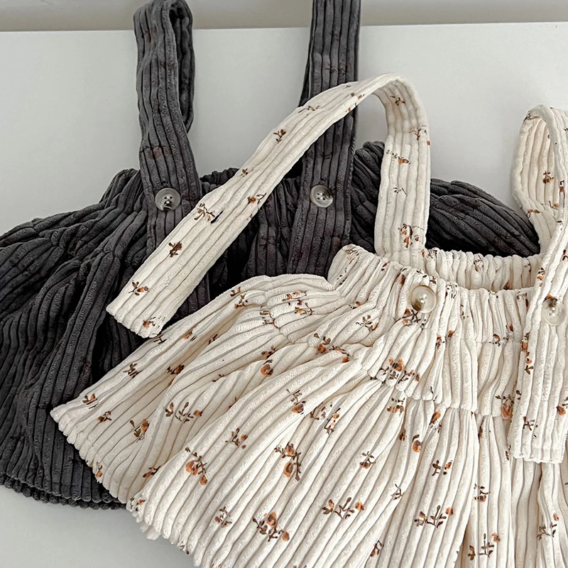 2026 Spring Infant Baby Girl Free Matching Clothes Set for Newborns Cute Girls Bottoming Shirt  Floral Cordury Bodysuit