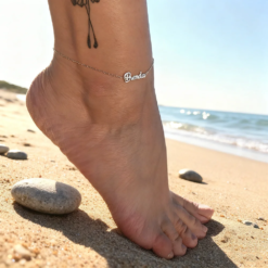 Custom Nameplate Stainless Steel Anklet