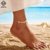 Rinntin Genuine 925 Sterling Silver Natural Pearls Chain Anklets for Women Vintage Foot Bracelet Ankle Straps Jewelry SA65