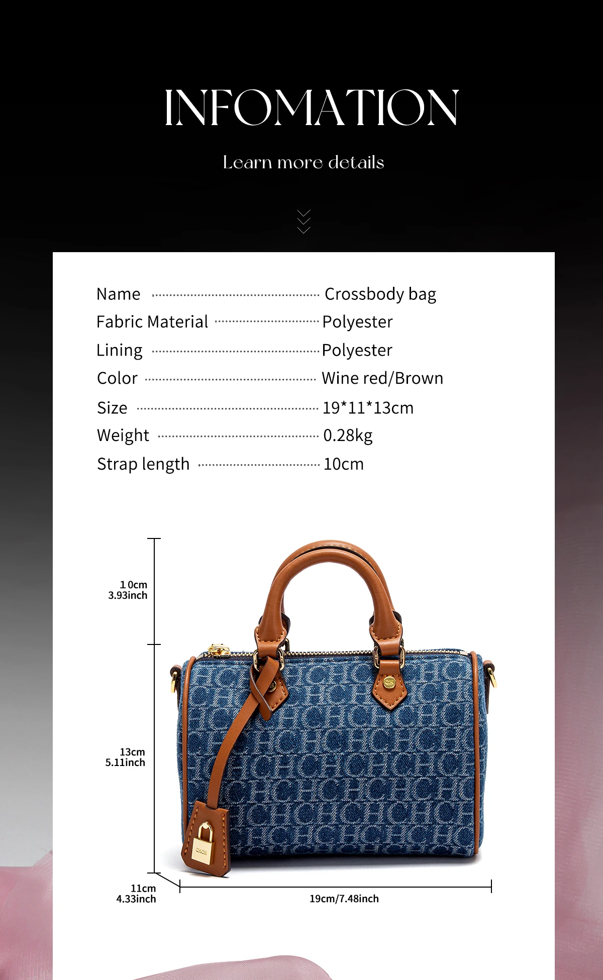 Women's Shoulder Bag 2025 New Cowboy Splicing Pillow Bag, Casual Party Women's Handbag