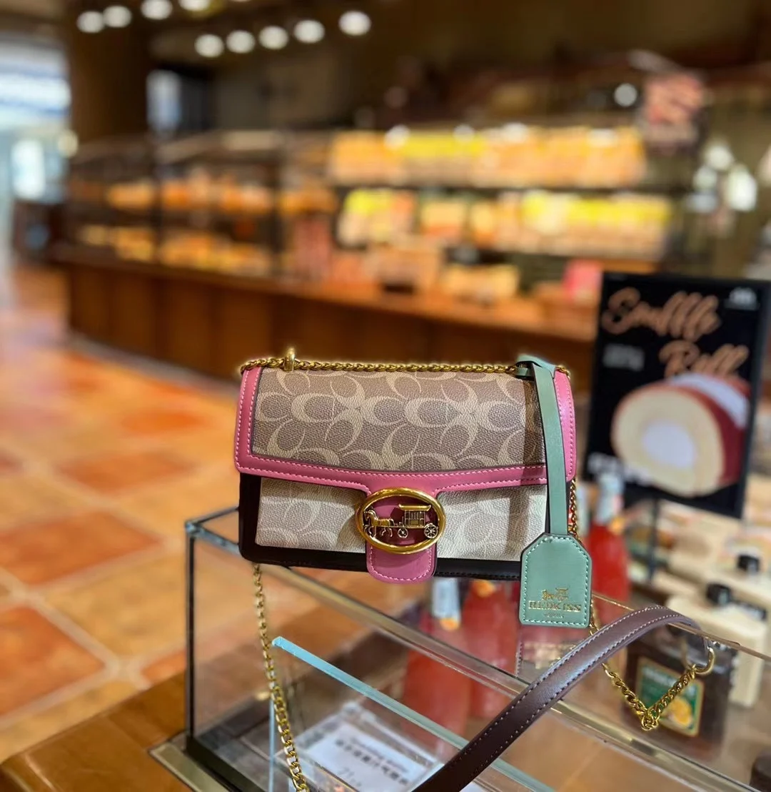 Light luxury women's bag 2025 new high-end color contrast single shoulder underarm bag designer fashionable crossbody small squa