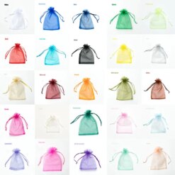 Organza Jewelry Gift Bags (100pcs, 7–18cm)