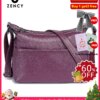 Zency Elegant Genuine Leather Women's Shoulder Bag Trendy Crossbody Messenger Bag for Ladies Dark Red Blue 100% Satchels Hobo