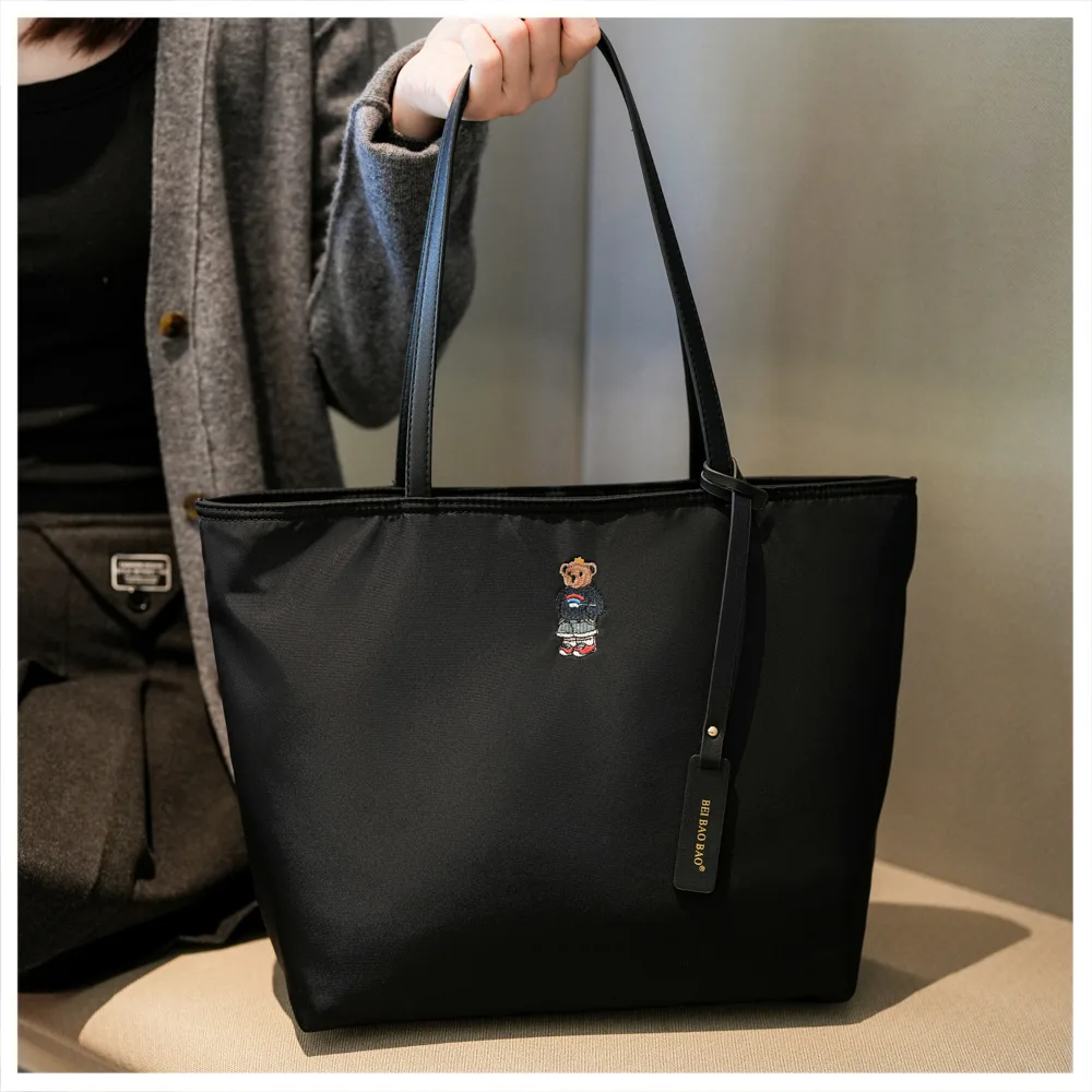 Beibaobao 2024 Autumn New Large Capacity Women's Single Shoulder Handbag Commuter Versatile Classic Outdoor Travel Tote Bag