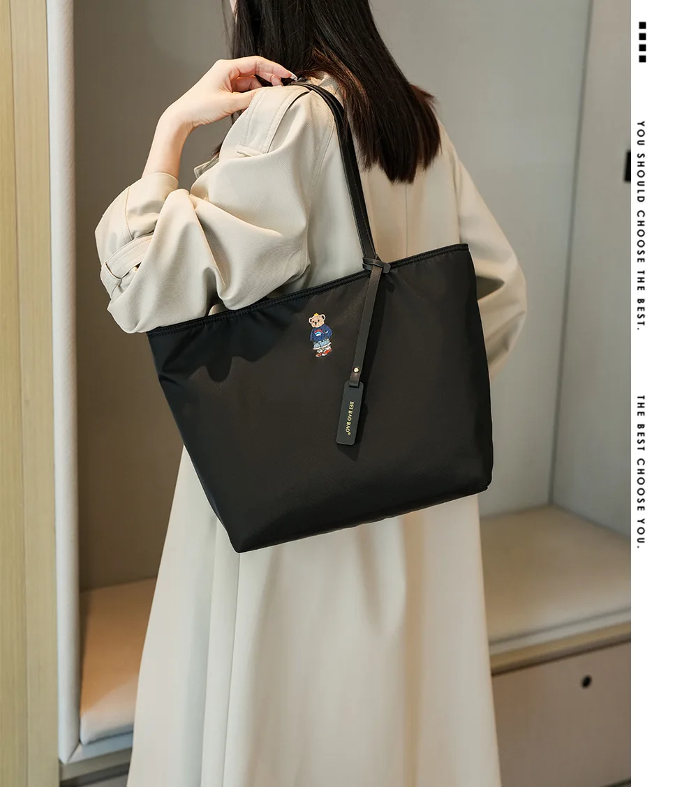 Beibaobao 2024 Autumn New Large Capacity Women's Single Shoulder Handbag Commuter Versatile Classic Outdoor Travel Tote Bag