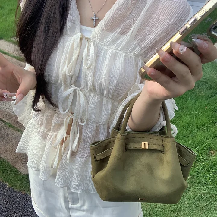 JW PEI 2025New Women's Canvas Brown Crossbody Shoulder Bag Mini Vegan Leather Tote Bag Handbag Dumpling Bag High Quality Leather