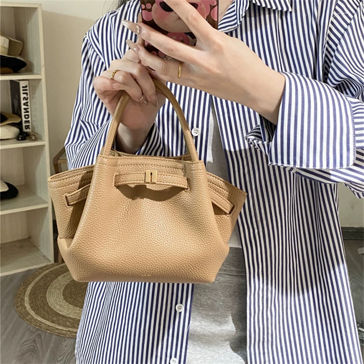 JW PEI 2025New Women's Canvas Brown Crossbody Shoulder Bag Mini Vegan Leather Tote Bag Handbag Dumpling Bag High Quality Leather