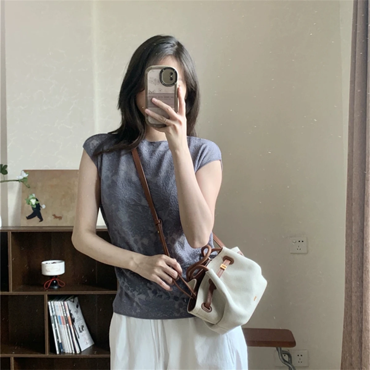 JW PEI 2025New Women's Canvas Brown Crossbody Shoulder Bag Mini Vegan Leather Tote Bag Handbag Dumpling Bag High Quality Leather