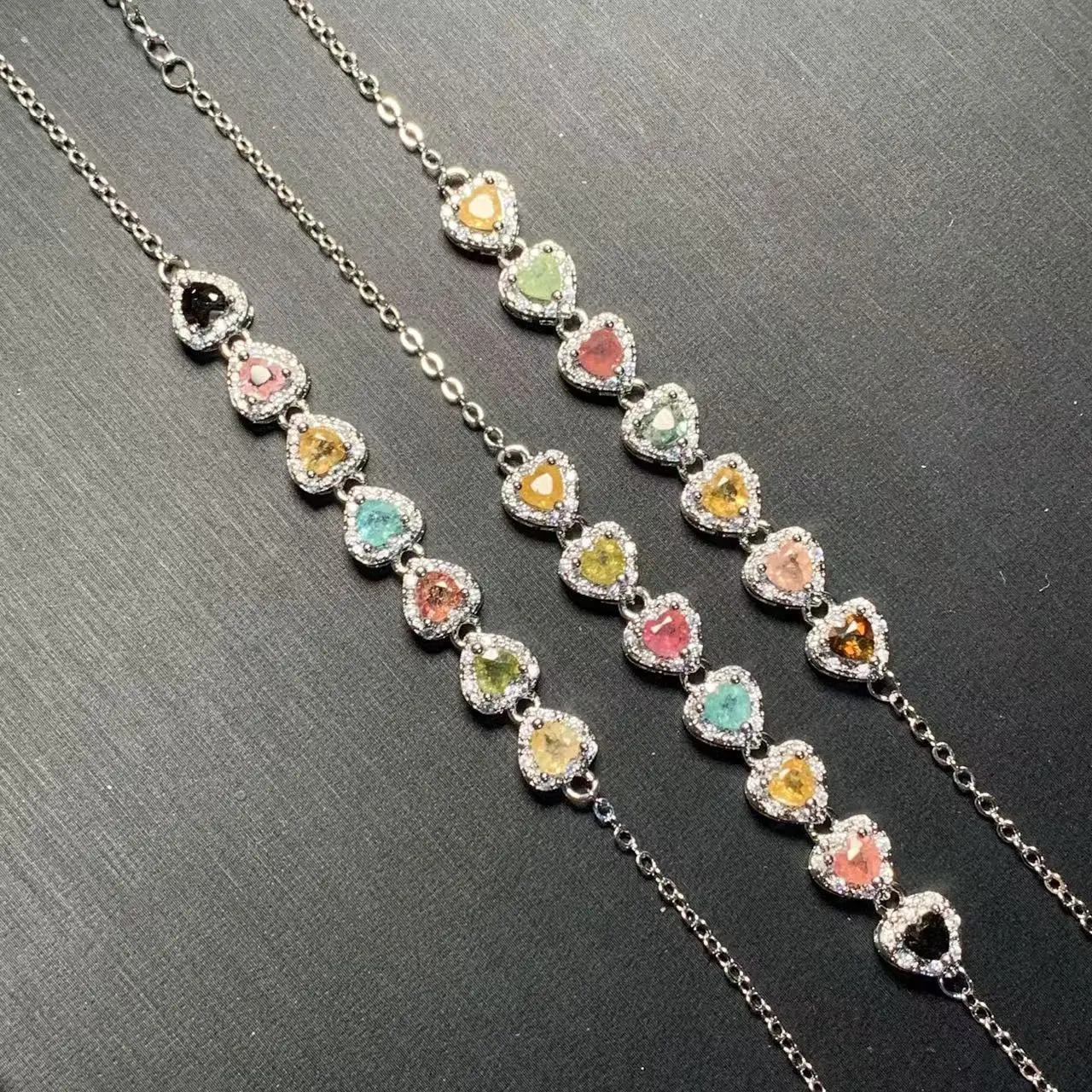 Natural Tourmaline Bracelets & Bangles For Women Tennis Bracelet  Adjustable Fine Jewelry Gift stone