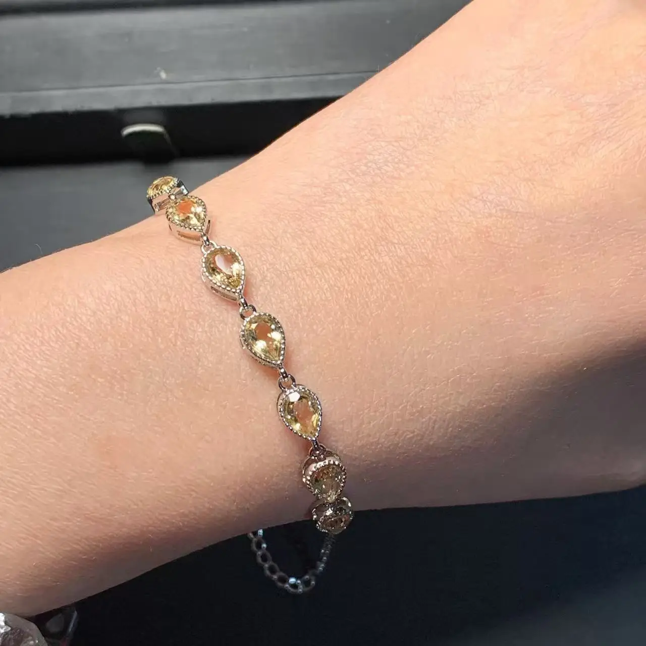 Natural Tourmaline Bracelets & Bangles For Women Tennis Bracelet  Adjustable Fine Jewelry Gift stone