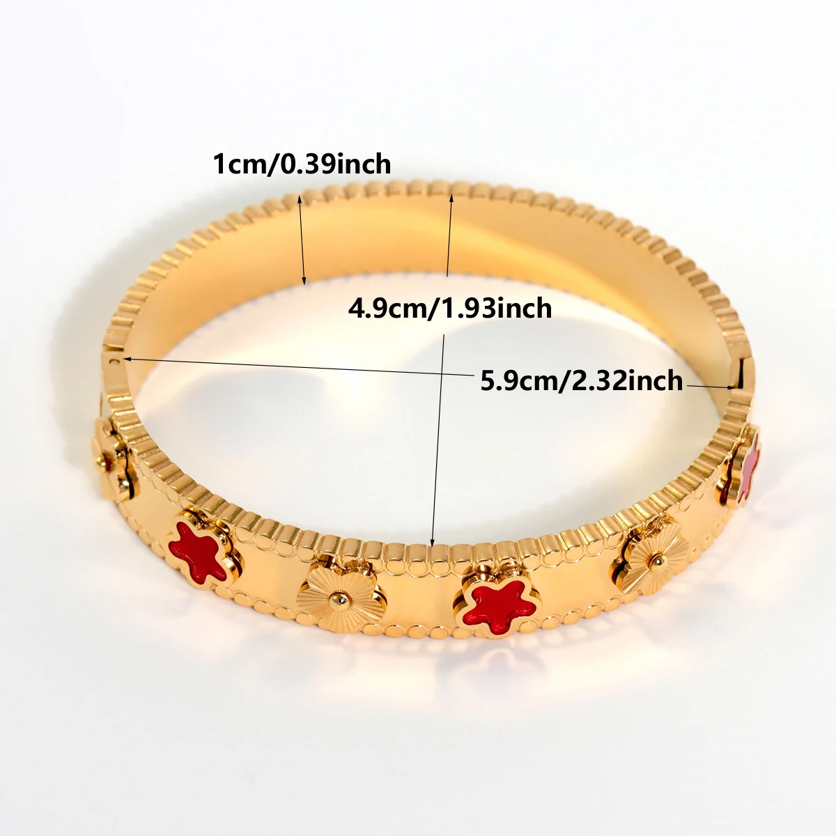 3pcs/Set European And American Fashion Stainless Steel Bracelet For Women With Flower Design Jewelry Bangle Sets