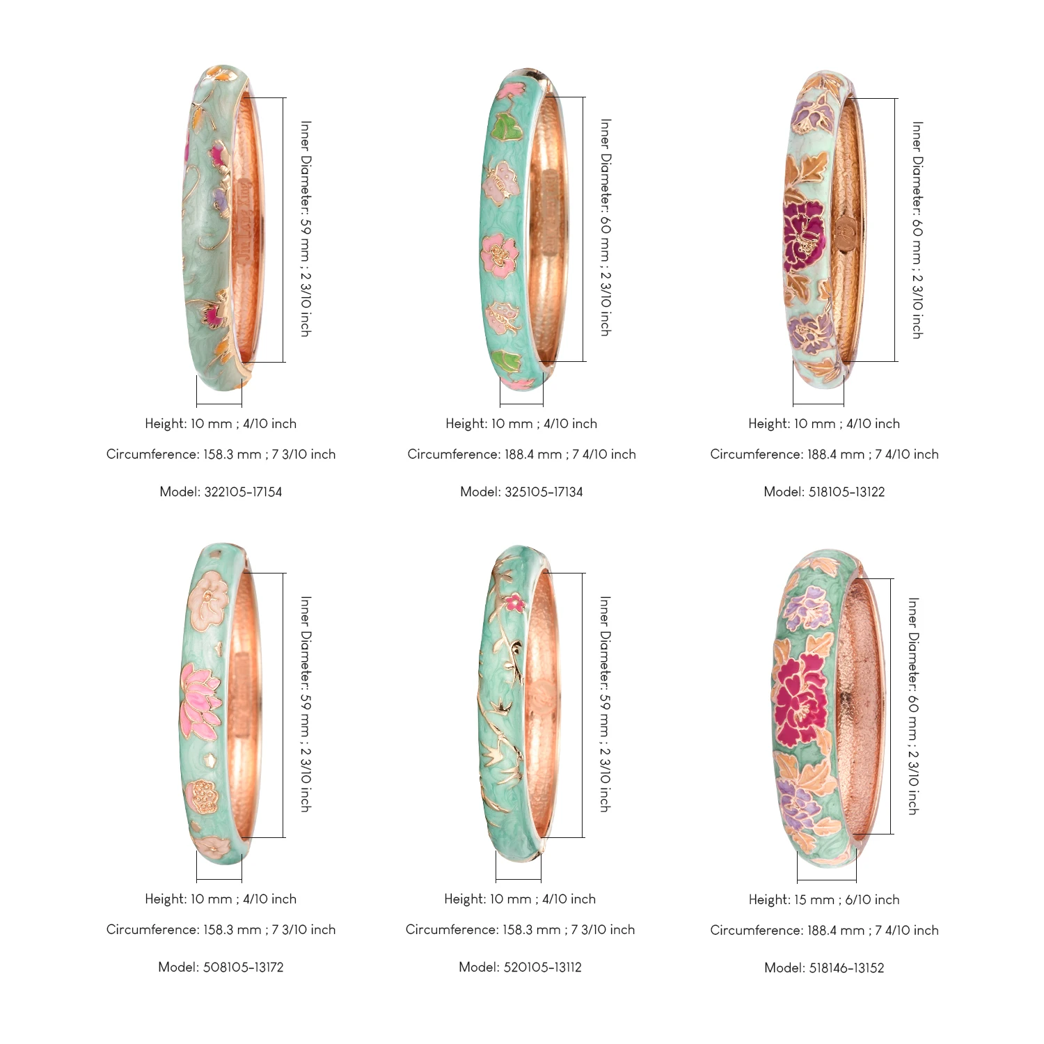 1/6 PCS Enamel Bangle On Hand Trendy Women's Bracelet Green Cloisonne Bracelet For Women India African Jewelry Hawaiian Bohemian