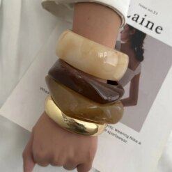 Vintage Irregular Chunky Resin Bangle