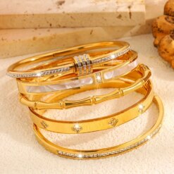 Classic Women’s Stainless Steel Bangle Set