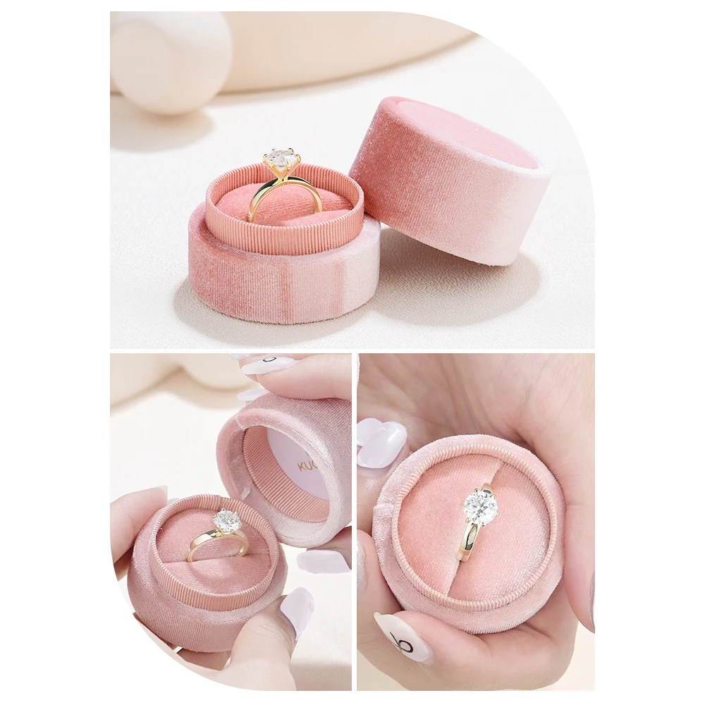 Kuololit 5CT Cushion Cut Moissanite Ring for Women Solid 18K 14K 10K Yellow Gold Two Tone Ring for Anniversary Engagement Gifts