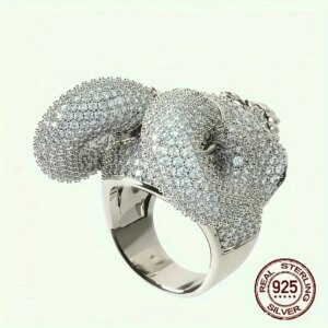 Vintage Gothic Skull Horn Ring Bezel Cluster 925 Sterling Silver Punk Rings for Men Luxury Jewelry Halloween Gift 7 42638 ctrntn