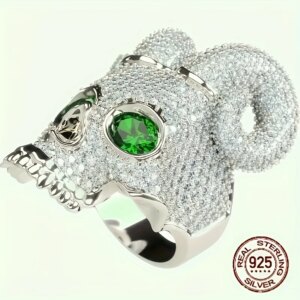 Vintage Gothic Skull Horn Ring Bezel Cluster 925 Sterling Silver Punk Rings for Men Luxury Jewelry Halloween Gift 6 42638 melnnn