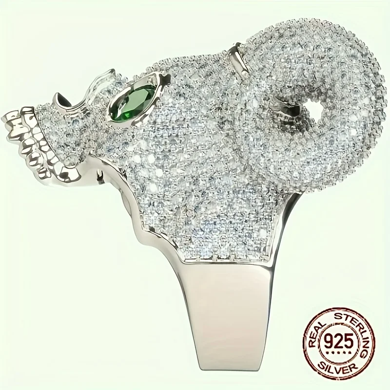 Vintage Gothic Skull Horn Ring Bezel Cluster 925 Sterling Silver Punk Rings for Men Luxury Jewelry Halloween Gift 2 42638 qfuh5r