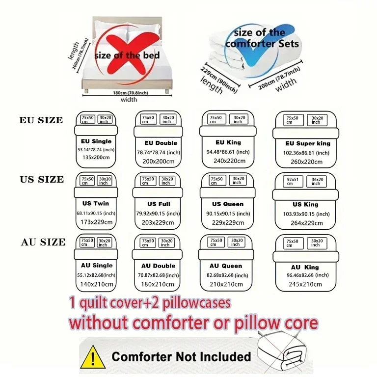 3pcsK-Pop Demon Hunters Printed Chipless Bedding Set Multi Size Comfortable Bedroom Bedding Decoration Machine Washable