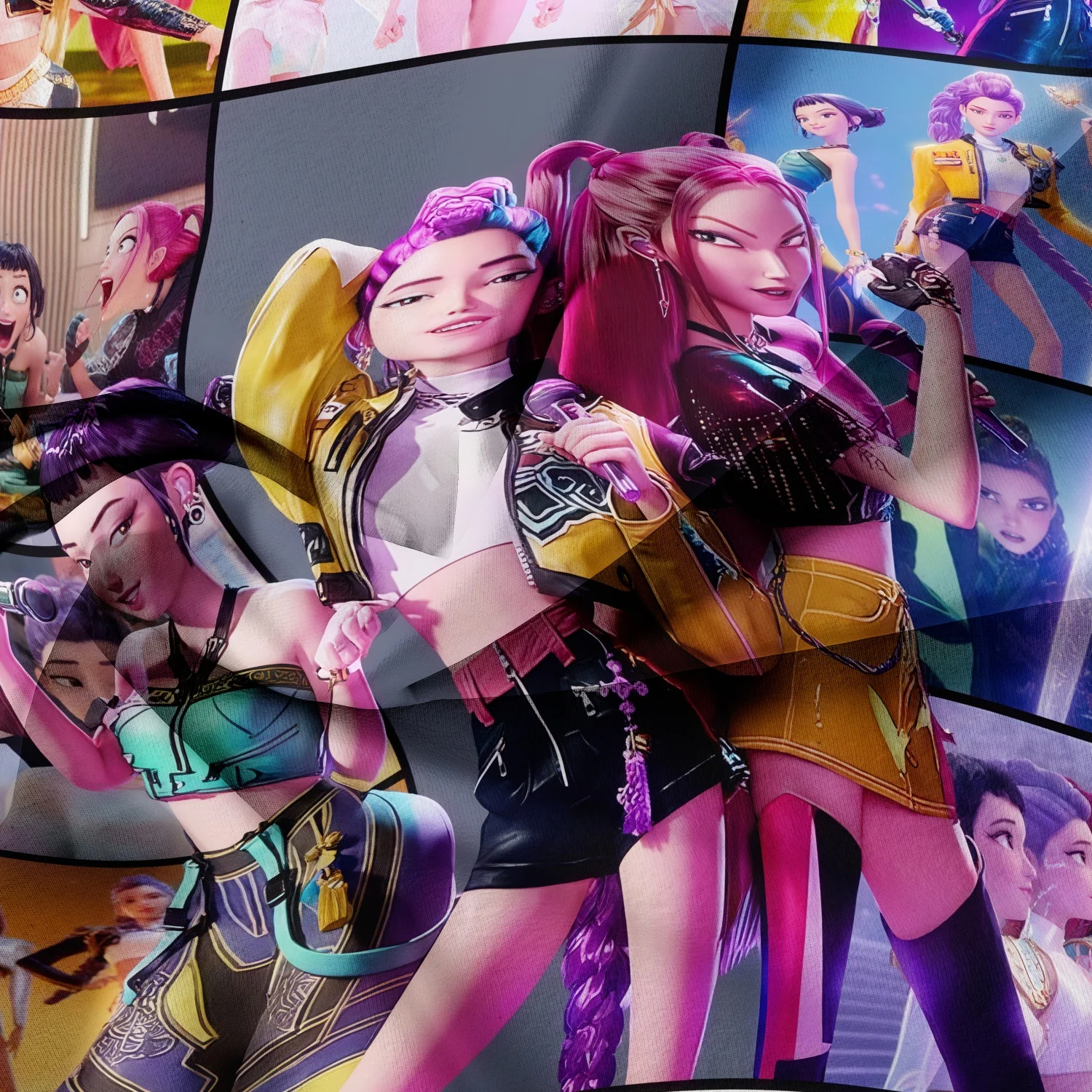 Kpop Demon Hunters Huntrix Bedding Set Single Twin Full Queen King Size Bed Set Adult Bedroom Sets Anime BedDuvet Cover