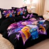 Kpop Demon Hunters Huntrix Bedding Set Single Twin Full Queen King Size Bed Set Adult Bedroom Sets Anime BedDuvet Cover