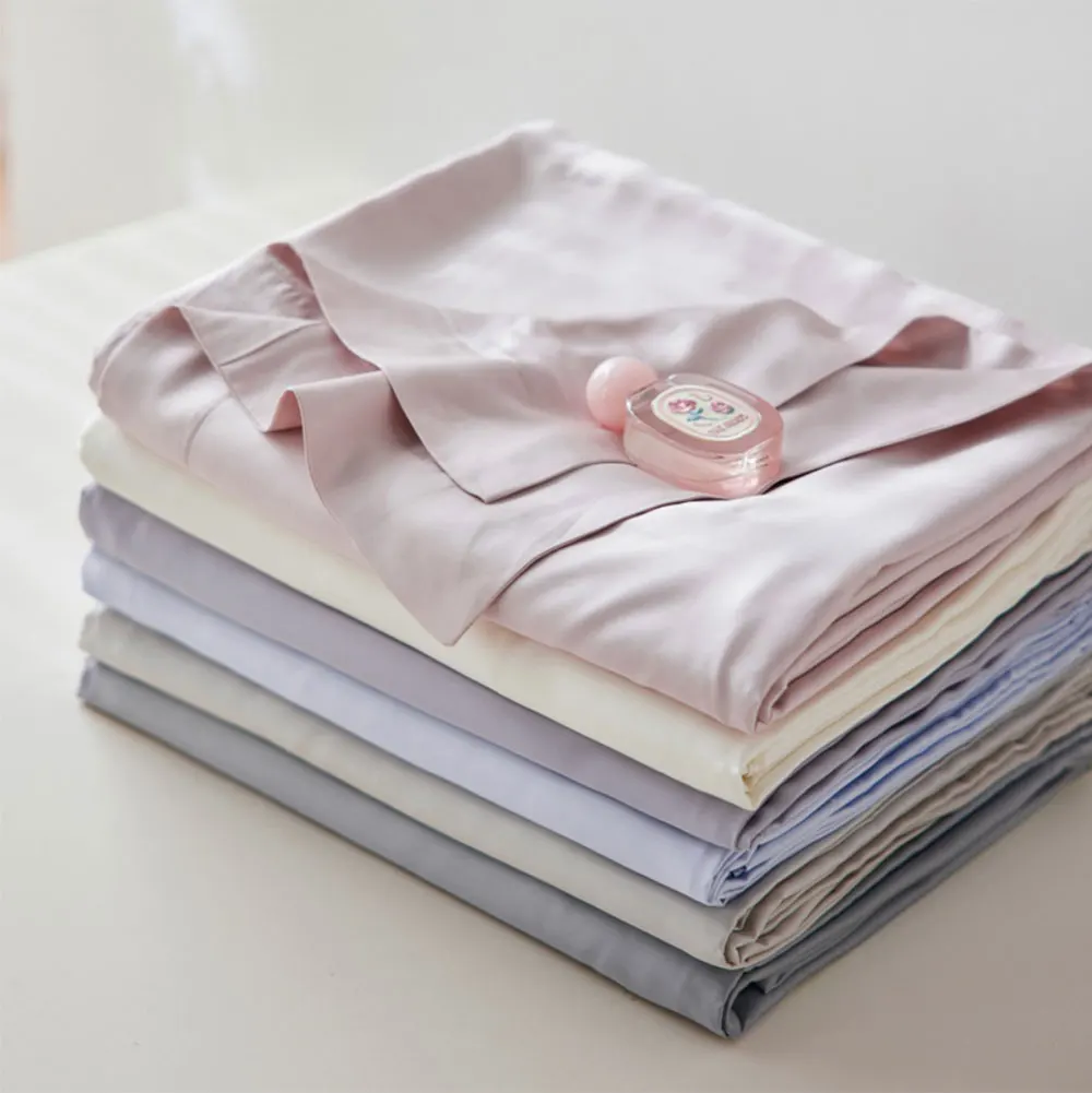 Liv-Esthete White Pure 100% Pure Silk Duvet Cover Set with Pillowcases Solid Color Healthy Skin Twin/Queen/King Luxury Bedding