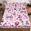 3pcs K-Pop Demon Hunters Print coreless fitted sheet Set Multiple Size Bedrooms Dormitory Bedcover Decoration Machine Washable
