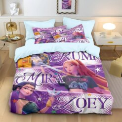 Cartoon K-Pop Demon Hunters Duvet Cover Set