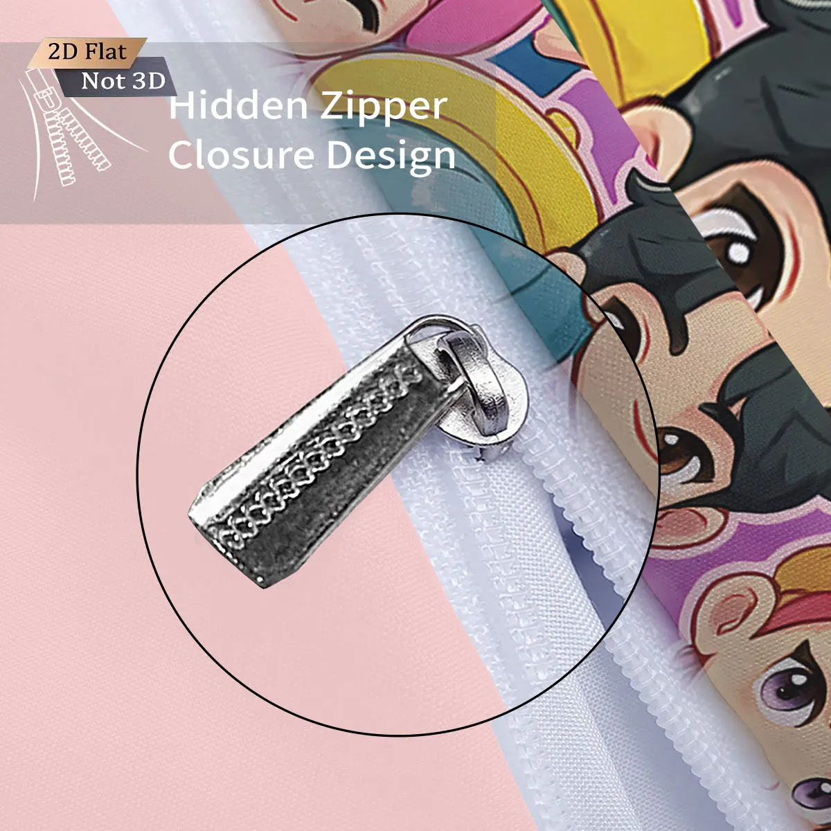 3pcs K-Pop Demon Hunters Print coreless Bedding Set Multi Sized Bedrooms Dormitory duvet Cover Decoration Soft  Machine Washable