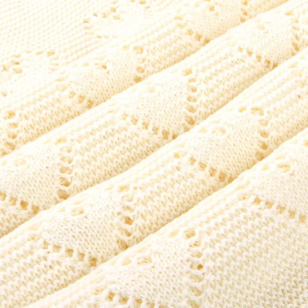 Baby Blankets Knitted Newborn Bebes Stroller Bedding Quilts Cotton Toddler Kids Swaddling Wrap Infantil Unisex Blankets 100*80cm