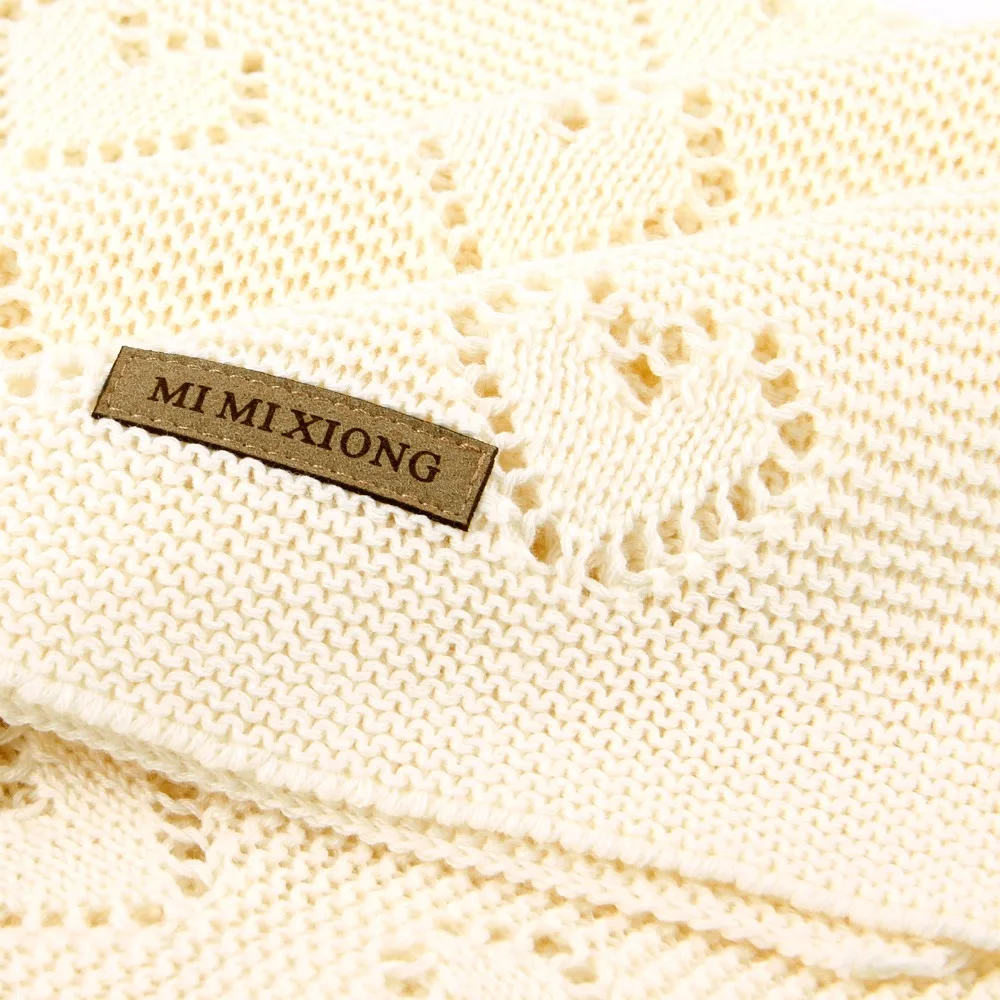 Baby Blankets Knitted Newborn Bebes Stroller Bedding Quilts Cotton Toddler Kids Swaddling Wrap Infantil Unisex Blankets 100*80cm